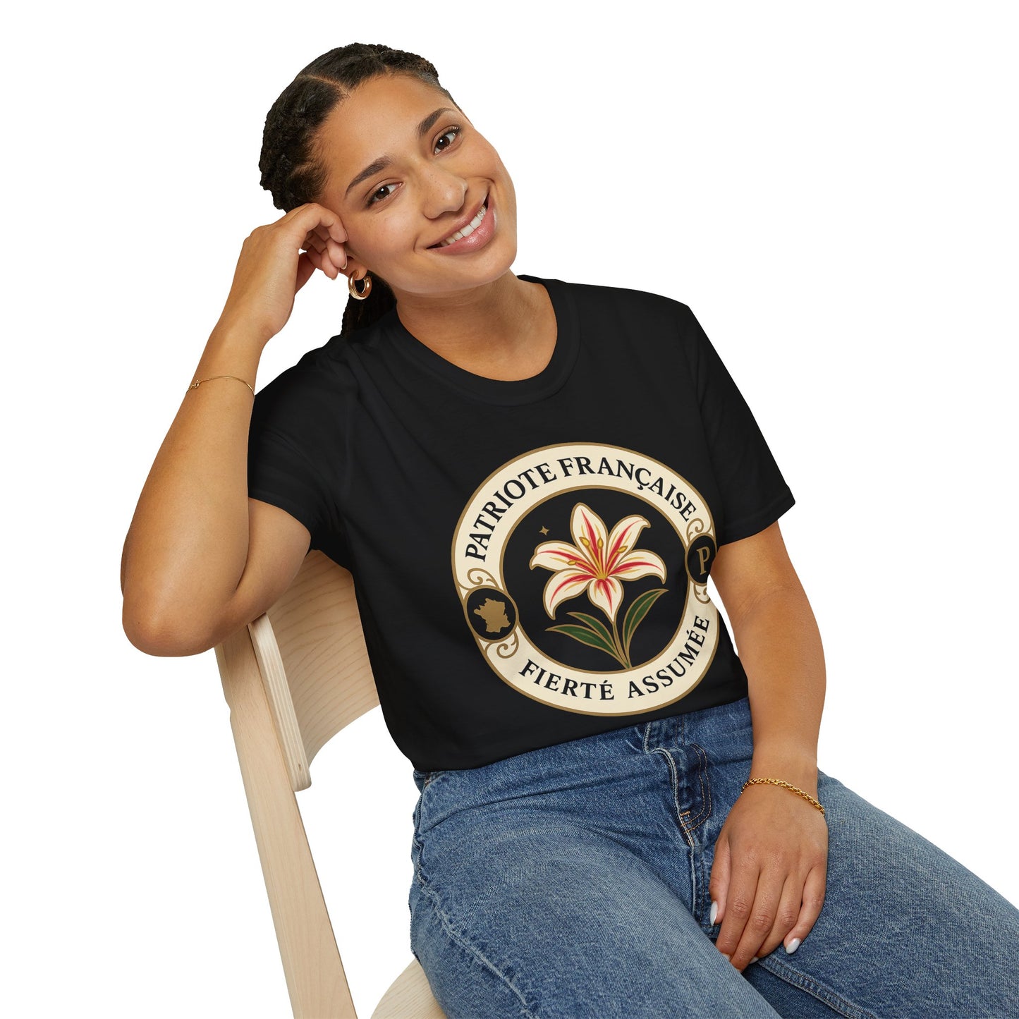 Patriote Française Floral T-Shirt | Softstyle